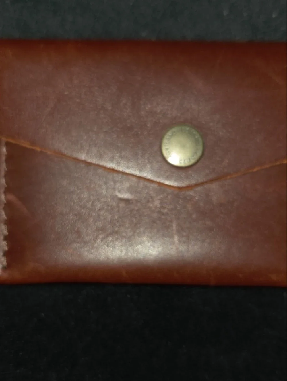 Portland Leather Brown Snap Card Wallet - Picture 3 of 3
